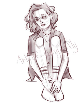 Sketch of a pose from Pinterest