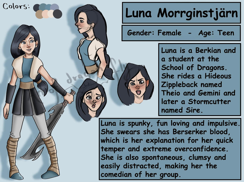 Ref sheet for my OC Luna